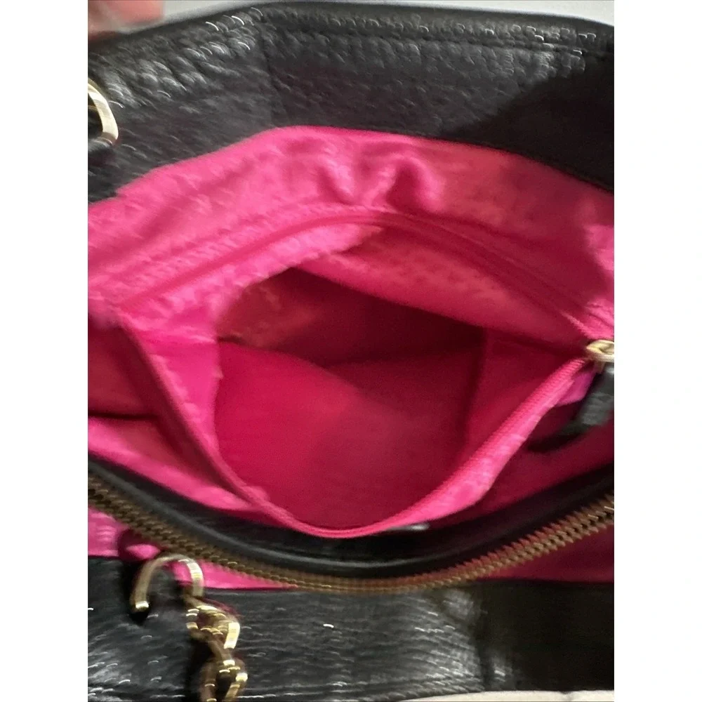 Kate Spade New York Black Town Road Elena Leather Shoulder Bag‎ Tote Gold Chain